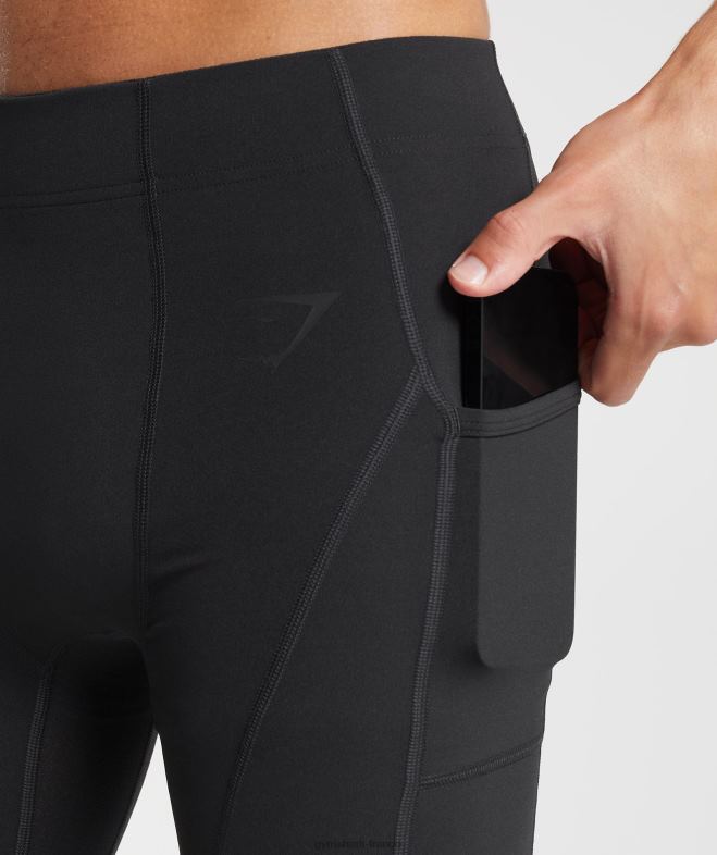 Gymshark short de contrôle noir Hommes 6HF28561