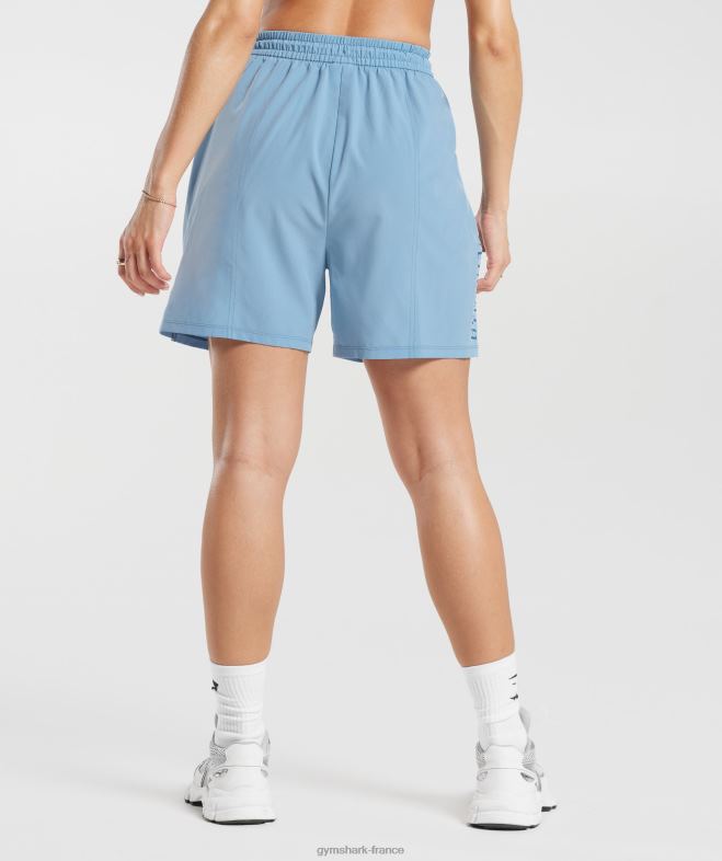 Gymshark short de sport tissé bleu d\ozone femmes 6HF2836