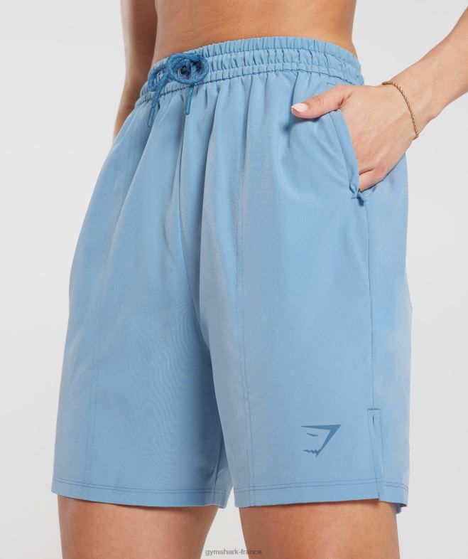 Gymshark short de sport tissé bleu d\ozone femmes 6HF2836