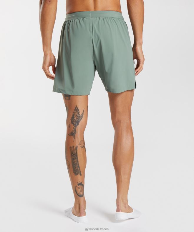 Gymshark short de studio saule vert Hommes 6HF28566