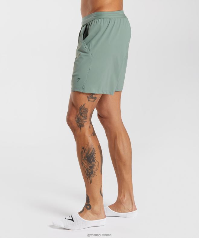 Gymshark short de studio saule vert Hommes 6HF28566