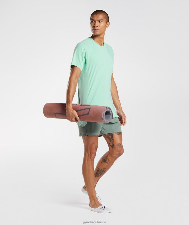 Gymshark short de studio saule vert Hommes 6HF28566