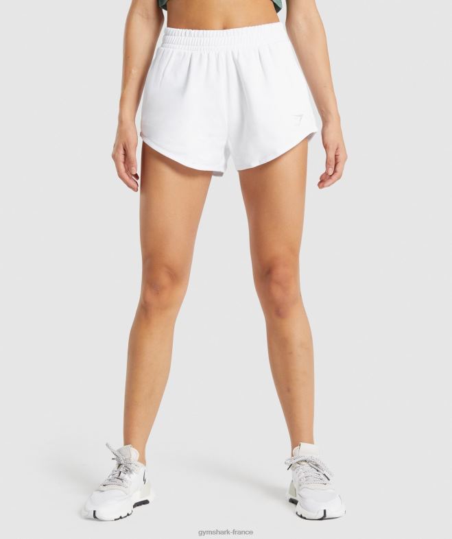 Gymshark short de survêtement dentraînement blanc femmes 6HF2818