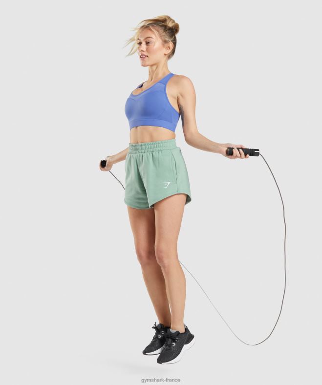 Gymshark short de survêtement d\entraînement bleu maya femmes 6HF2885