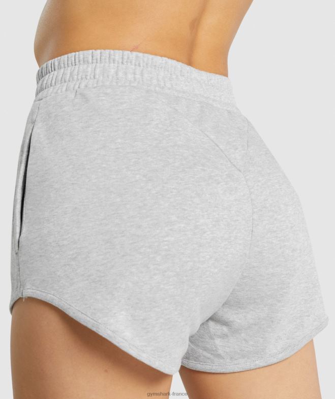 Gymshark short de survêtement d\entraînement chiné gris clair femmes 6HF2894