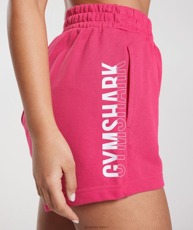 Gymshark short de survêtement fractionné fuchsia brillant femmes 6HF2815