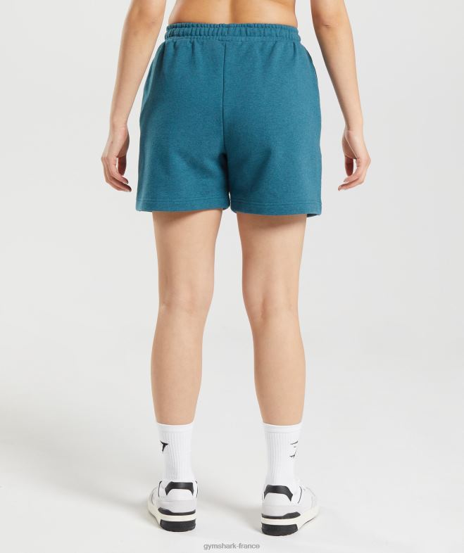 Gymshark short de survêtement pour jour de repos bleu acier chiné femmes 6HF2859