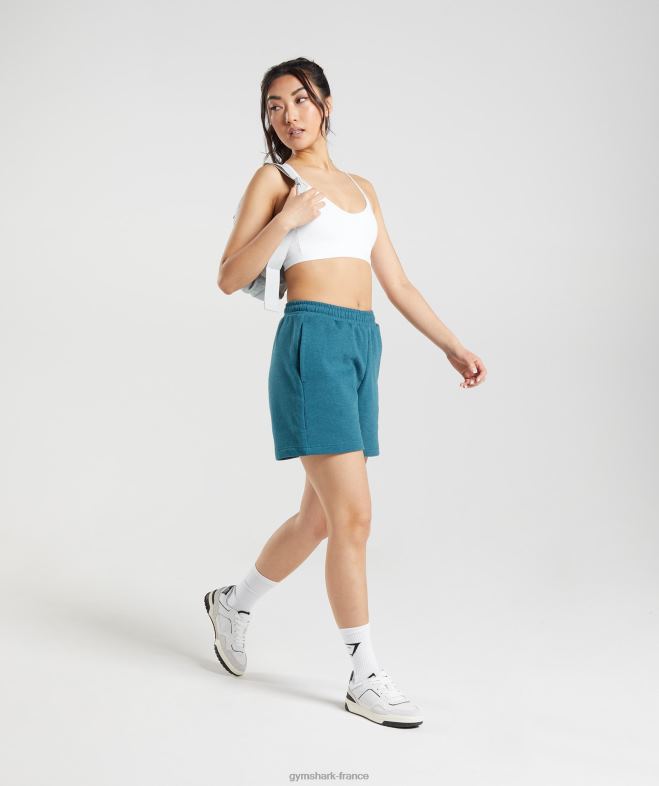 Gymshark short de survêtement pour jour de repos bleu acier chiné femmes 6HF2859