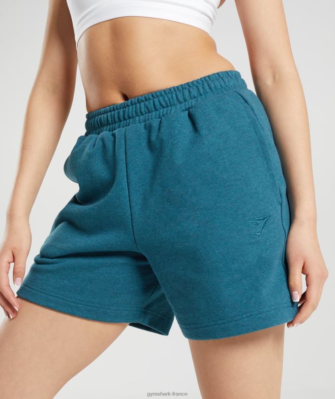 Gymshark short de survêtement pour jour de repos bleu acier chiné femmes 6HF2859
