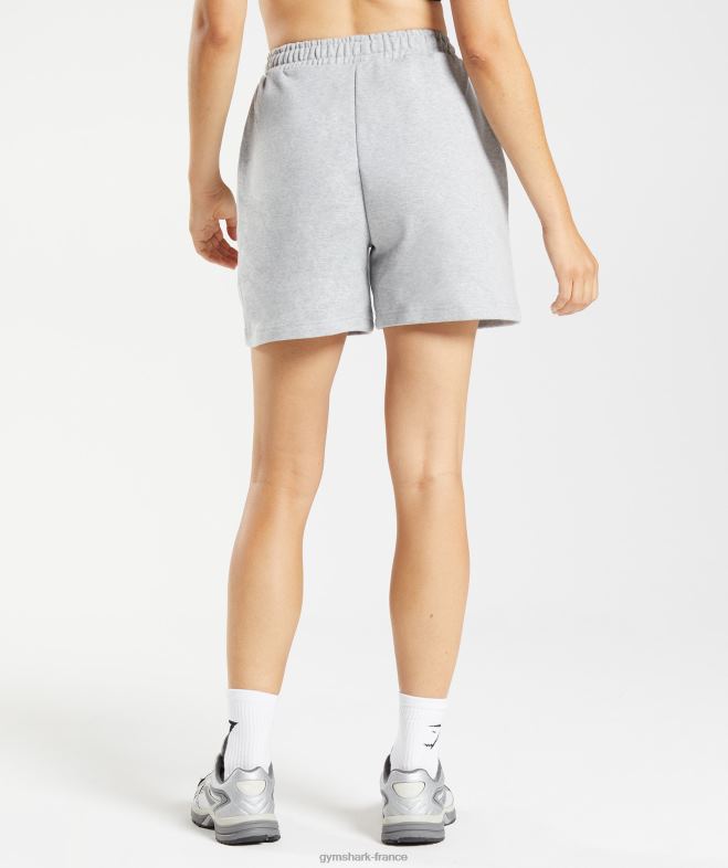 Gymshark short de survêtement pour jour de repos chiné à noyau gris clair femmes 6HF2858