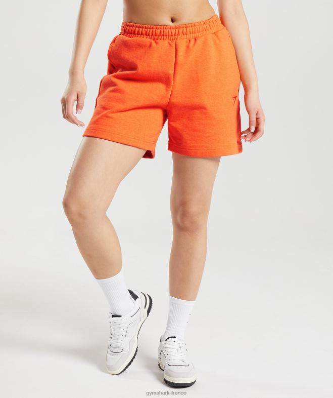 Gymshark short de survêtement pour jour de repos marne orange flamboyant femmes 6HF2863