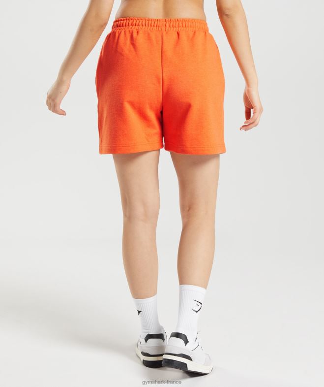 Gymshark short de survêtement pour jour de repos marne orange flamboyant femmes 6HF2863