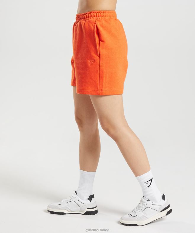 Gymshark short de survêtement pour jour de repos marne orange flamboyant femmes 6HF2863