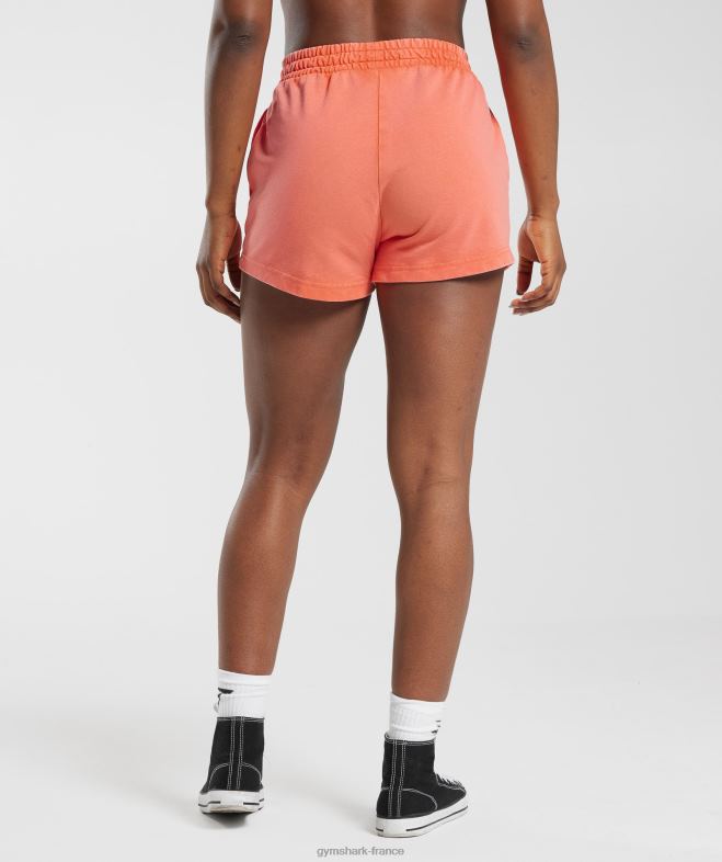 Gymshark short de survêtement universitaire orange du solstice femmes 6HF2825