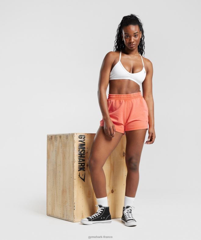 Gymshark short de survêtement universitaire orange du solstice femmes 6HF2825