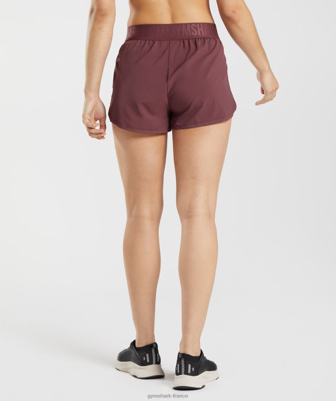 Gymshark short d\entraînement ample brun cerise femmes 6HF2876