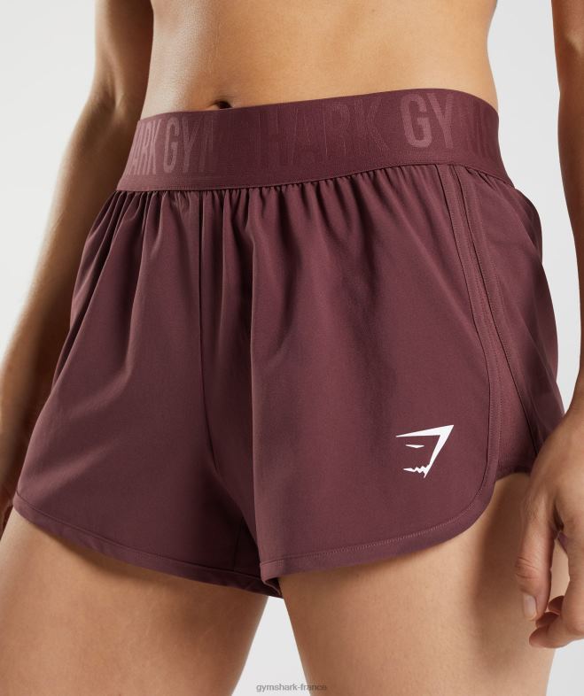 Gymshark short d\entraînement ample brun cerise femmes 6HF2876