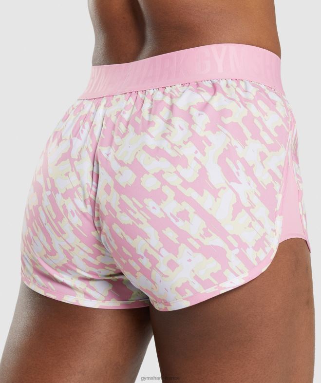 Gymshark short d\entraînement ample imprimé rose femmes 6HF2889