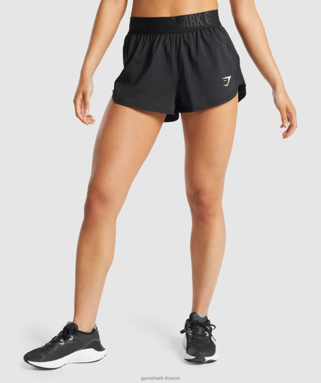 Gymshark short dentraînement ample noir femmes 6HF286