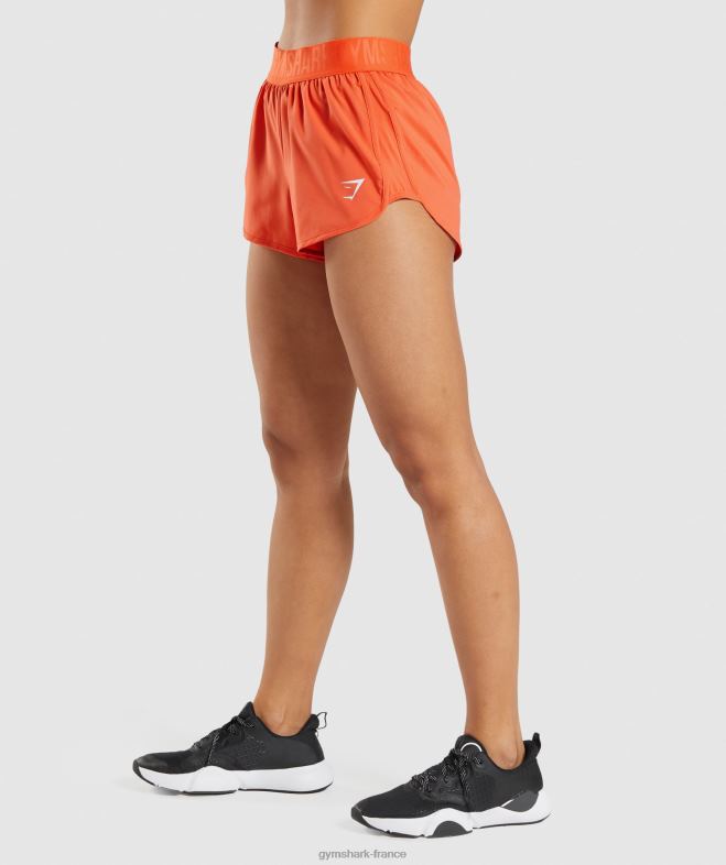 Gymshark short d\entraînement ample papaye orange femmes 6HF2880