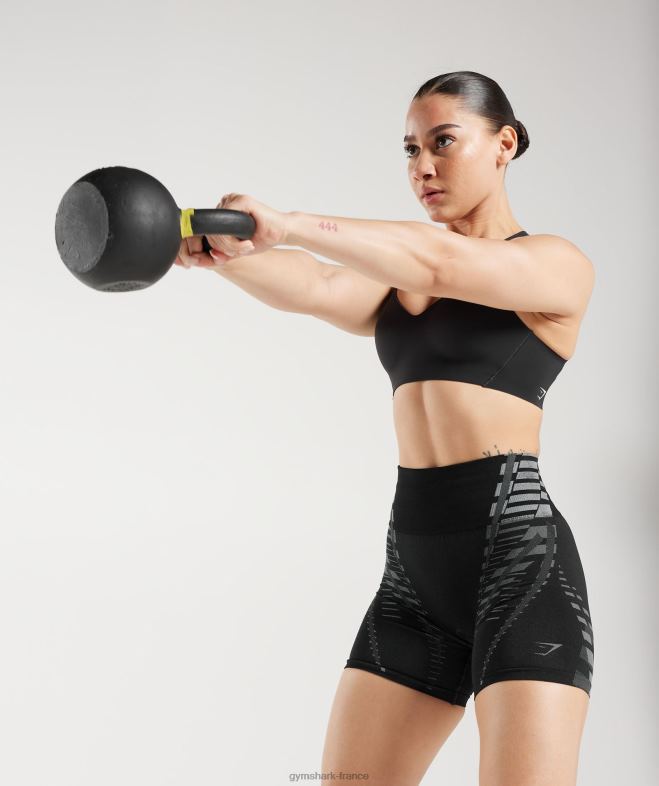 Gymshark short illimité noir/gris clair femmes 6HF28105