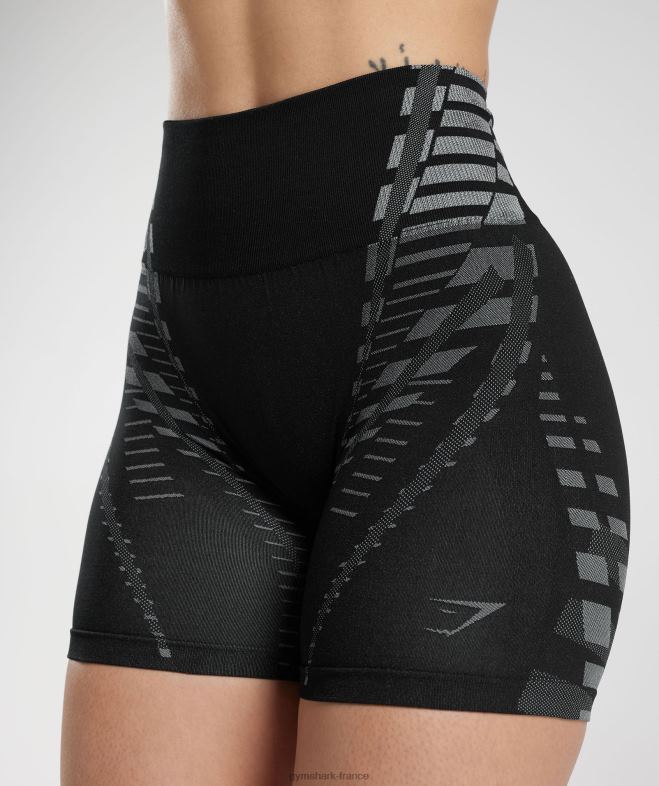Gymshark short illimité noir/gris clair femmes 6HF28105