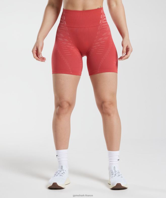 Gymshark short illimité rouge séché au soleil/rose terre cuite femmes 6HF28109
