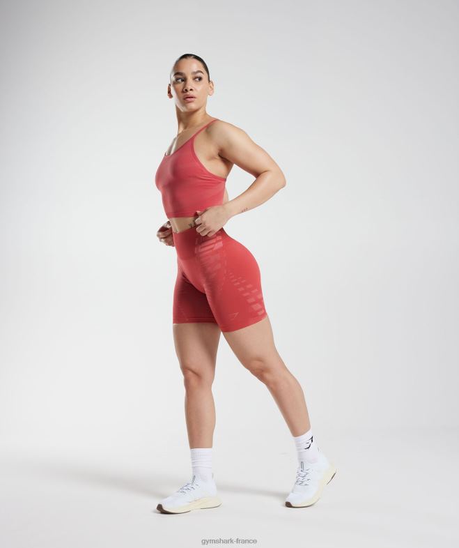 Gymshark short illimité rouge séché au soleil/rose terre cuite femmes 6HF28109