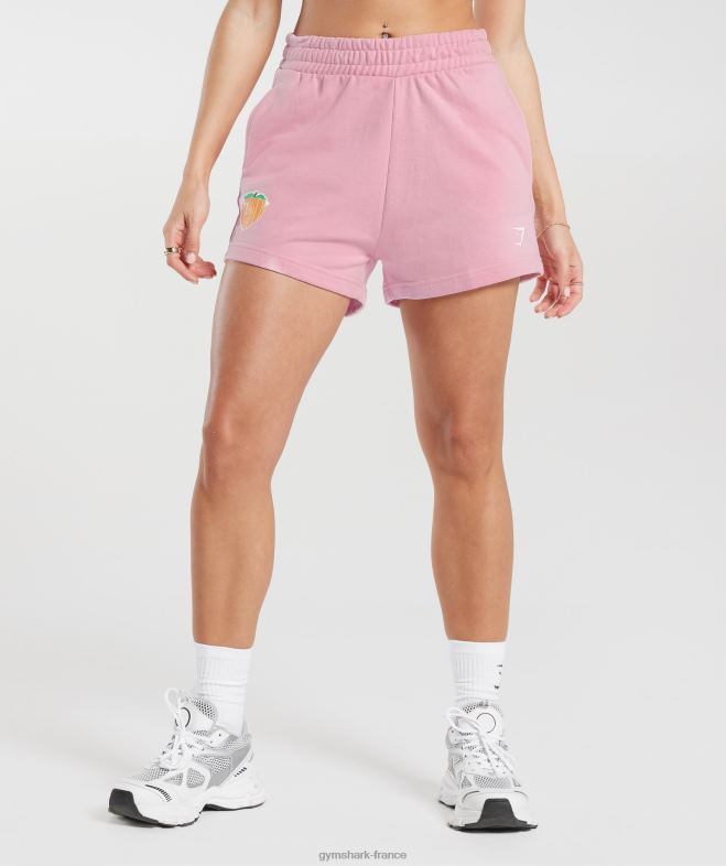 Gymshark short pêche fort barbe à papa rose femmes 6HF2835