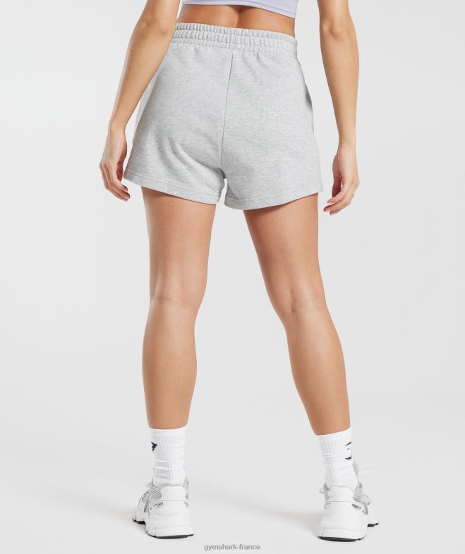 Gymshark short pêche fort chiné gris clair femmes 6HF2830