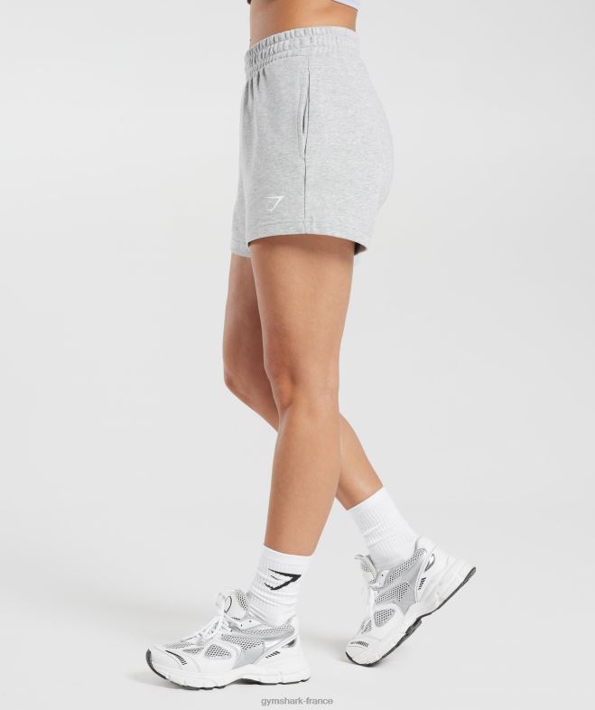 Gymshark short pêche fort chiné gris clair femmes 6HF2830