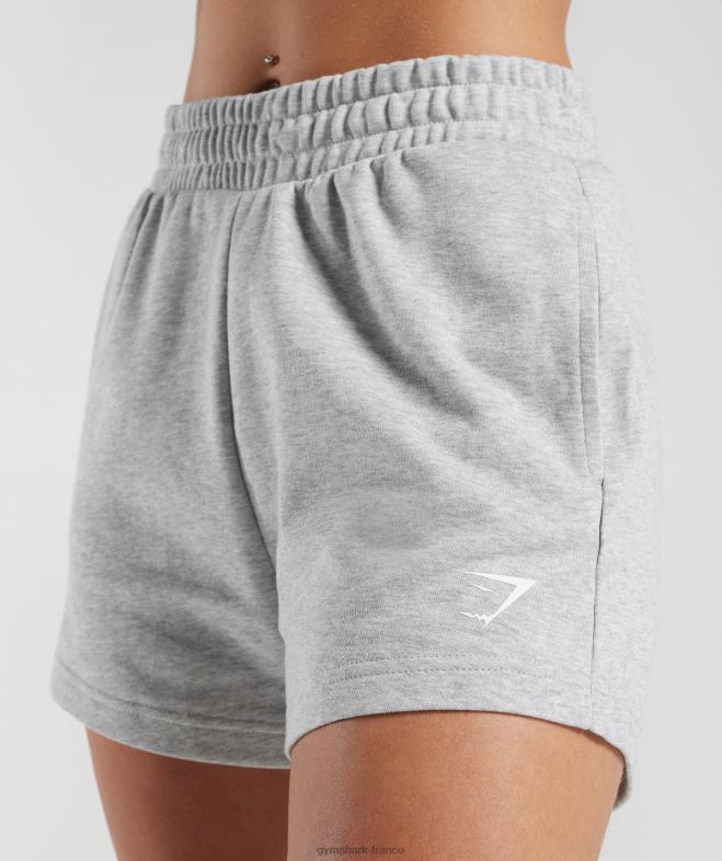 Gymshark short pêche fort chiné gris clair femmes 6HF2830