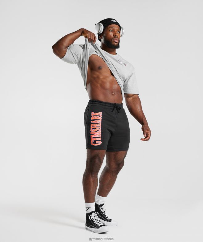 Gymshark short rétro noir Hommes 6HF28536
