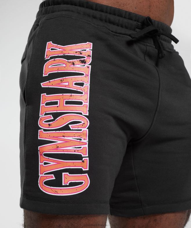 Gymshark short rétro noir Hommes 6HF28536