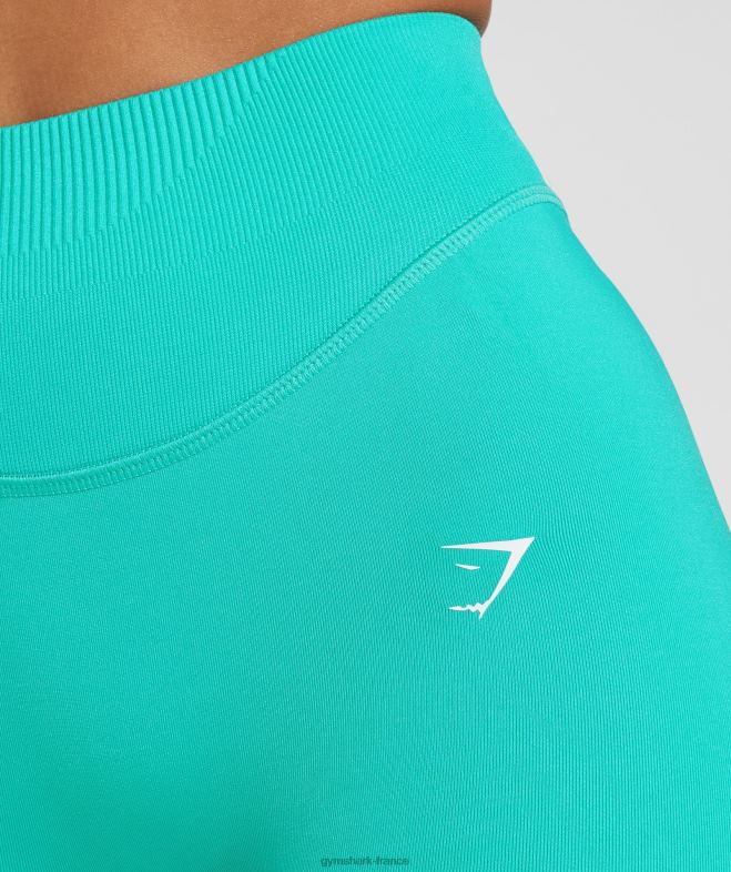 Gymshark short sans couture en sueur bleu paradis femmes 6HF2827