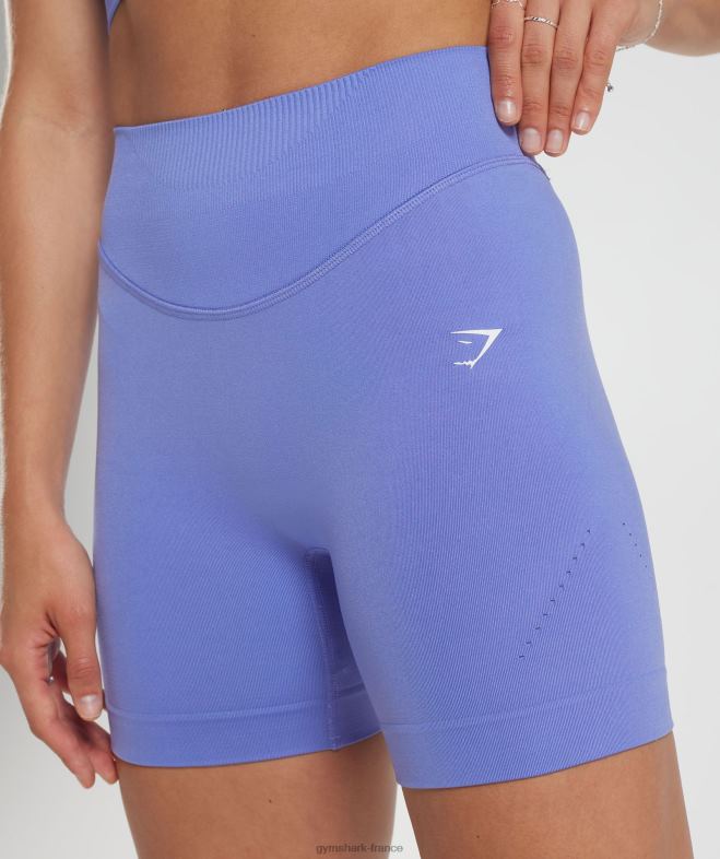 Gymshark short sans couture en sueur bleu raisin femmes 6HF2817