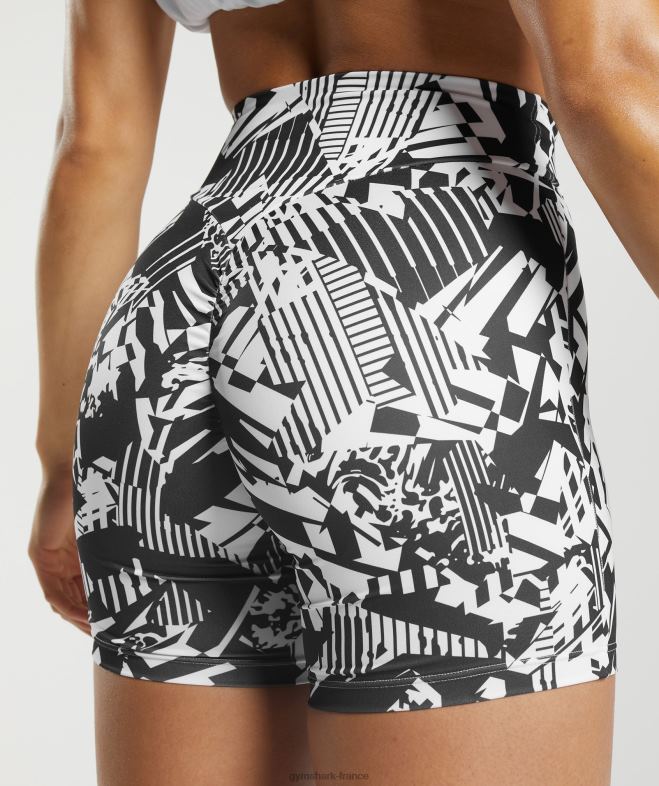 Gymshark short serré gs power original impression noire femmes 6HF2892