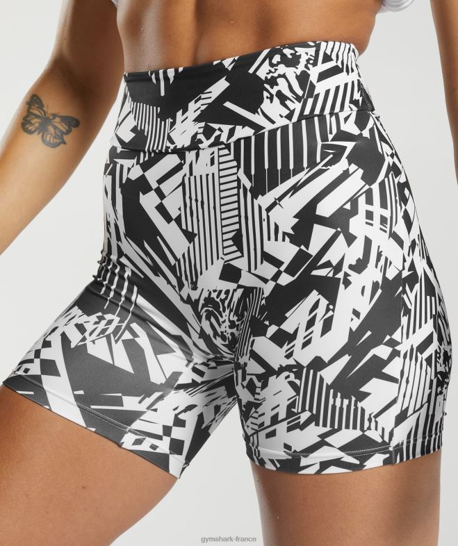 Gymshark short serré gs power original impression noire femmes 6HF2892