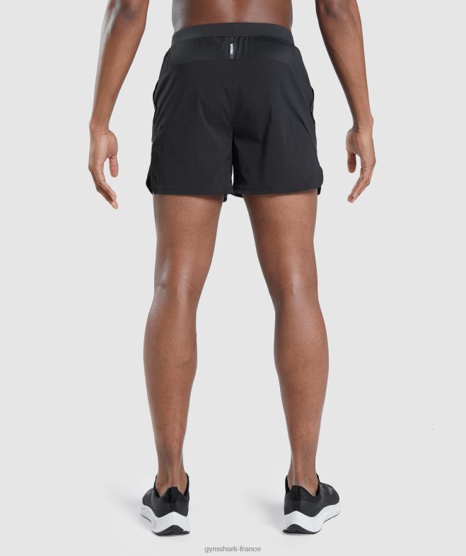 Gymshark short speed évoluer 5 noir Hommes 6HF28519