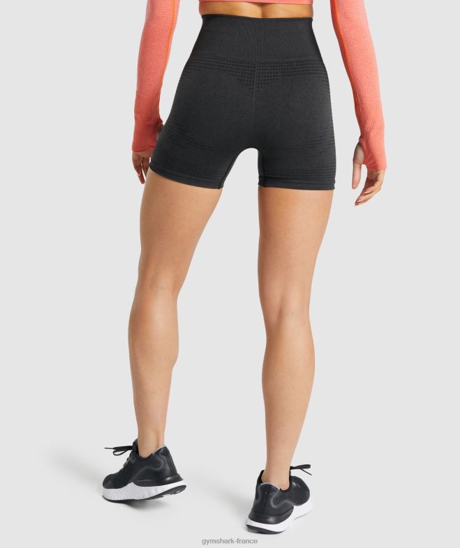 Gymshark short vital sans couture 20 marne noire femmes 6HF282