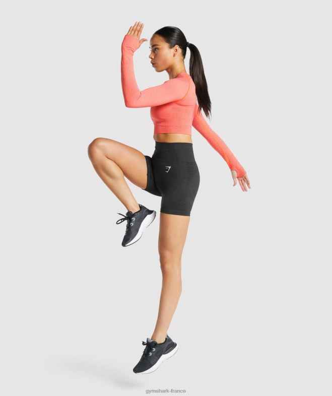 Gymshark short vital sans couture 20 marne noire femmes 6HF282