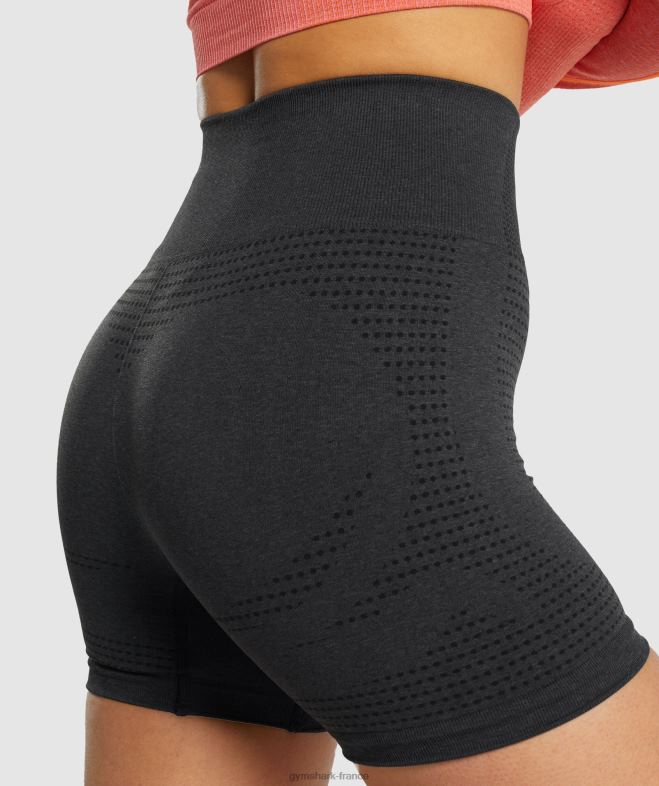 Gymshark short vital sans couture 20 marne noire femmes 6HF282