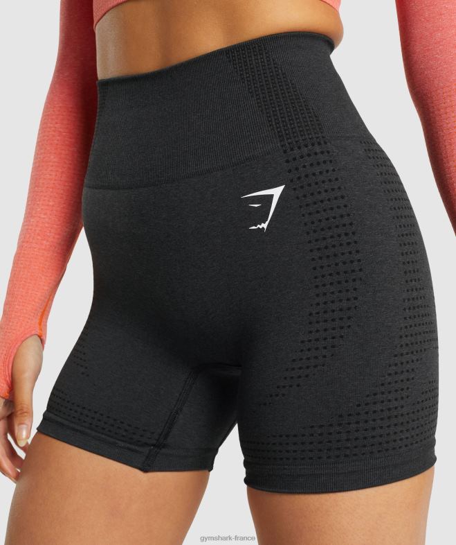 Gymshark short vital sans couture 20 marne noire femmes 6HF282