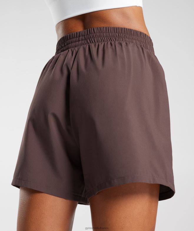 Gymshark short à poches tissées Chocolat brun femmes 6HF2844