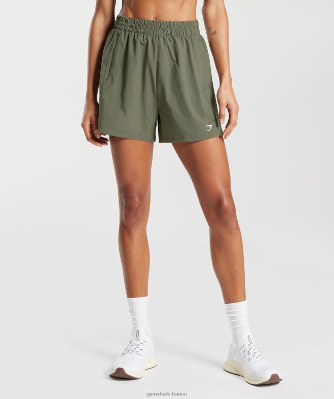 Gymshark short à poches tissées olive poussiéreuse femmes 6HF2855