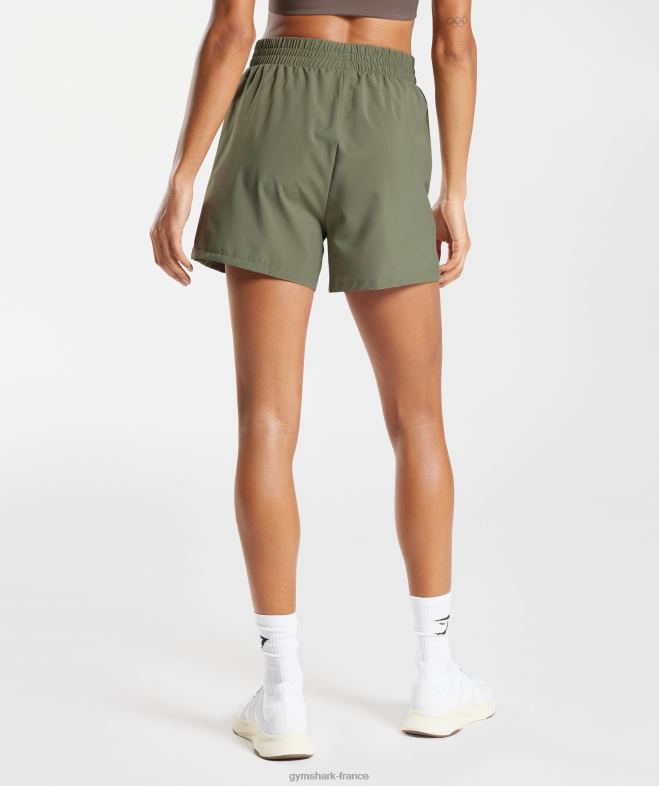 Gymshark short à poches tissées olive poussiéreuse femmes 6HF2855