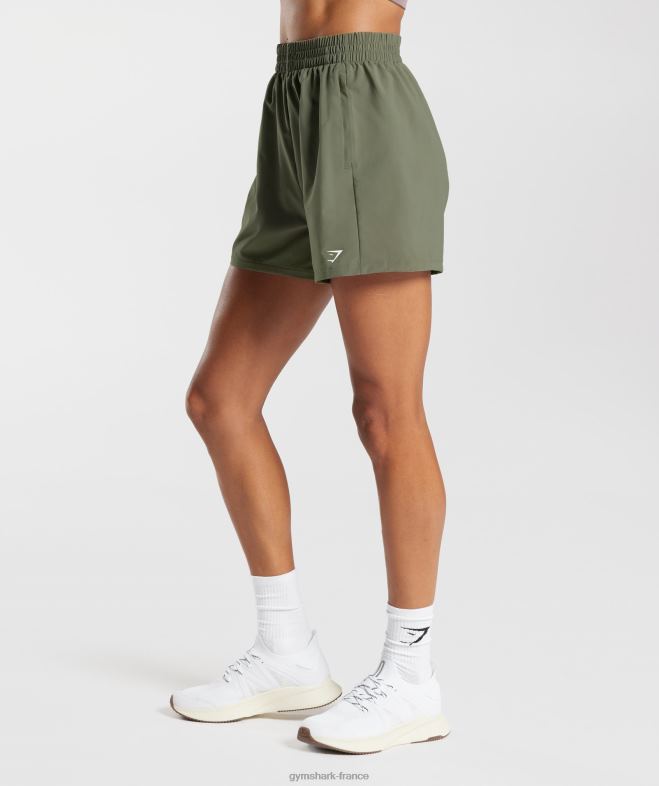 Gymshark short à poches tissées olive poussiéreuse femmes 6HF2855