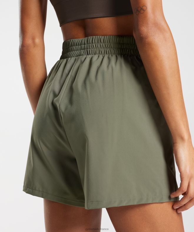 Gymshark short à poches tissées olive poussiéreuse femmes 6HF2855