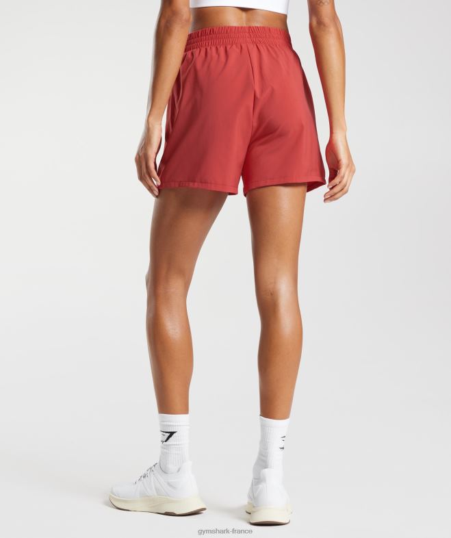 Gymshark short à poches tissées rouge séché au soleil femmes 6HF2856