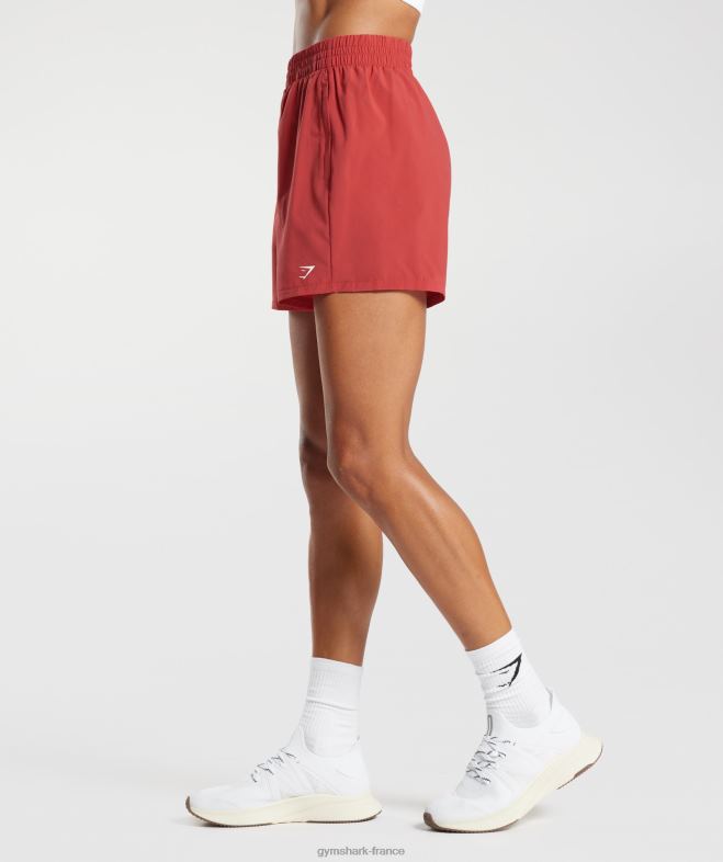 Gymshark short à poches tissées rouge séché au soleil femmes 6HF2856